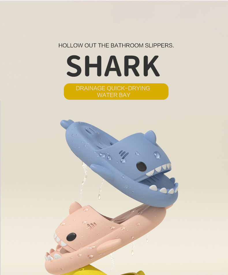 custom colorful EVA bathroom shark slippers 