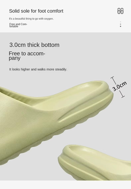 Wave-Sole Platform Anti-Slip Slippers