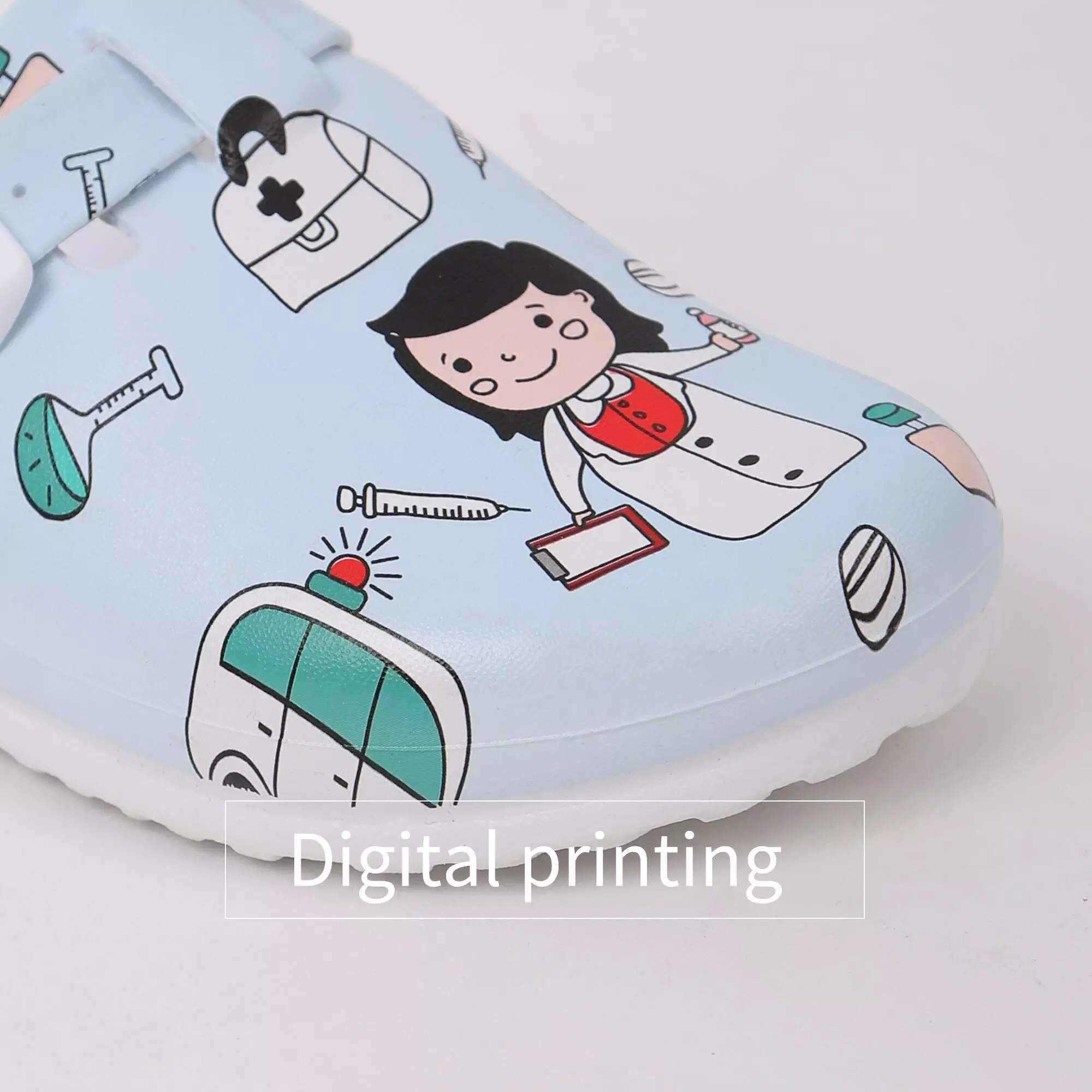 Women's Medical Shoes Printing Nurse Clogs