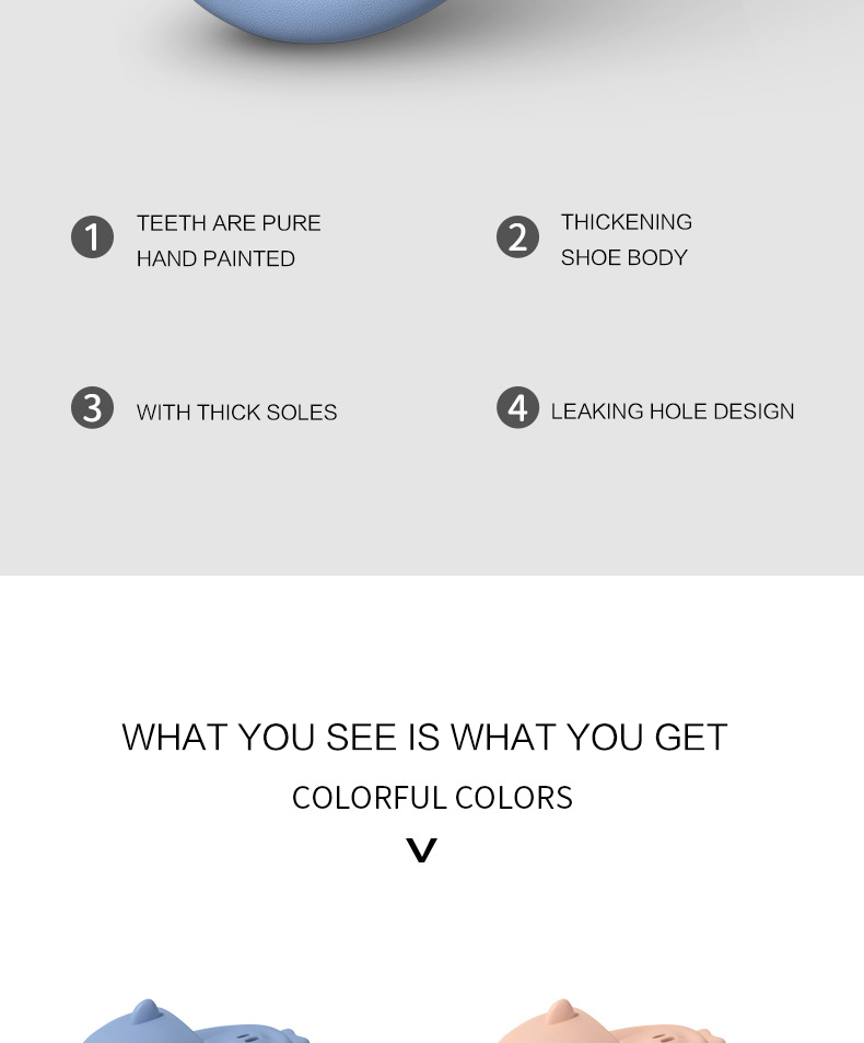 custom colorful EVA bathroom shark slippers 