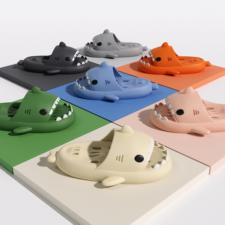 Custom Colorful EVA Bathroom Shark Slippers