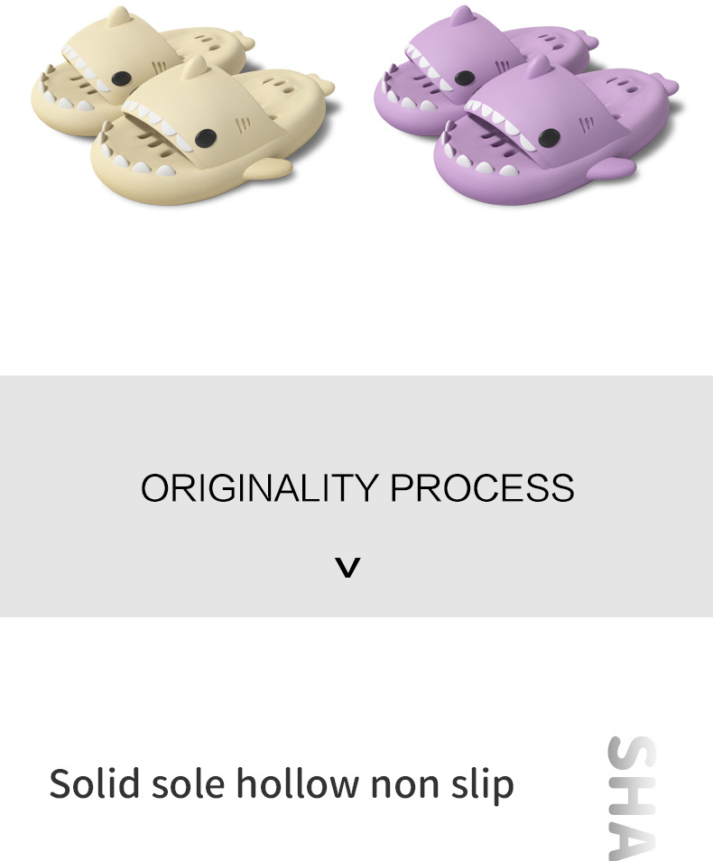 custom colorful EVA bathroom shark slippers 