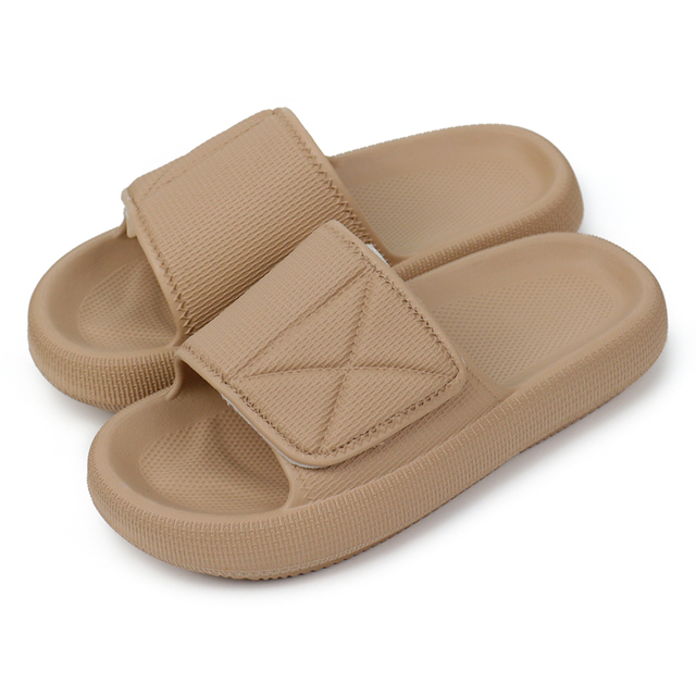 Thick Soled Velcro Slippers