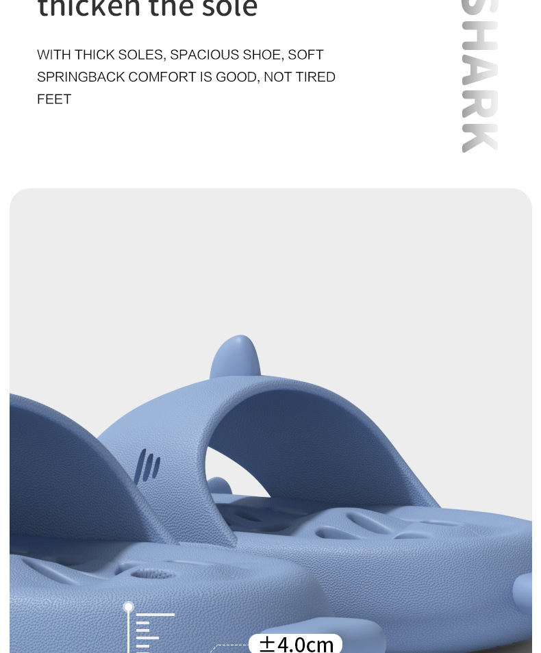 custom colorful EVA bathroom shark slippers 