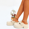 Chunky Black Clogs With Strap